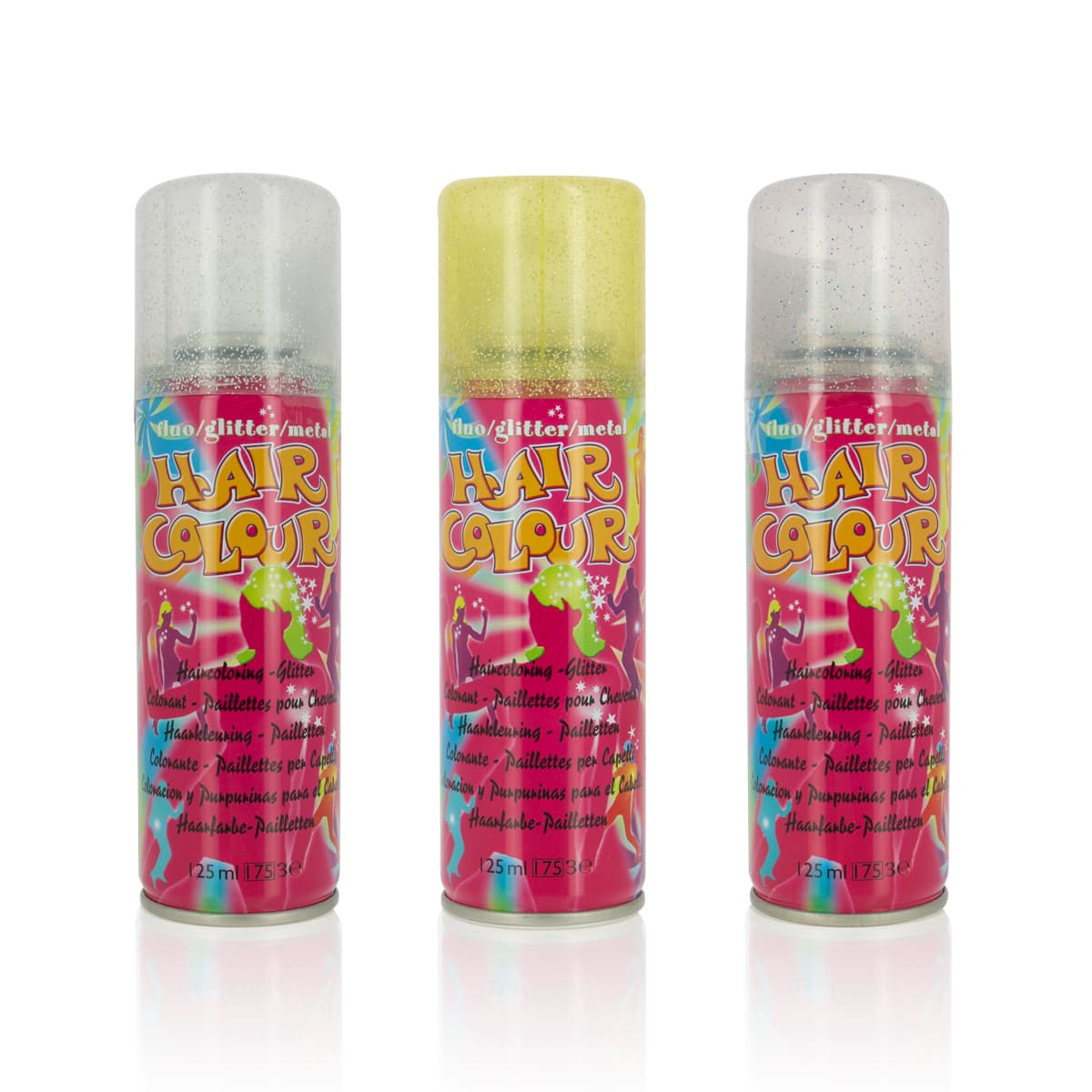 Spray à paillettes pour cheveux
