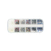 Colorful rhinestone nail art