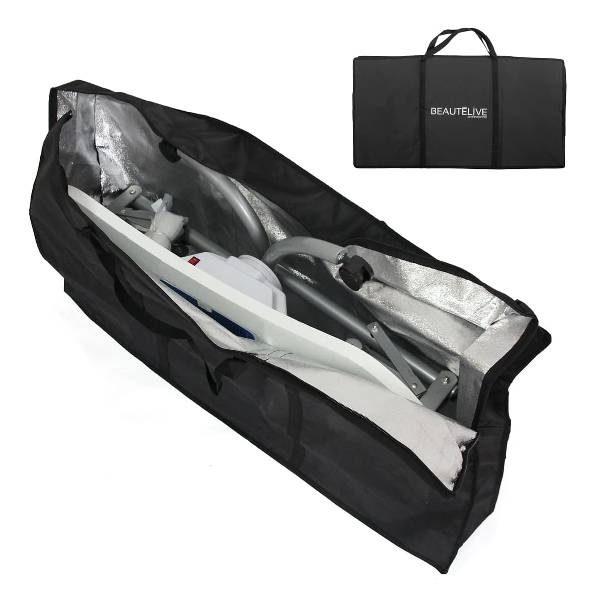 Folding manicure table with SWAN vacuum cleaner