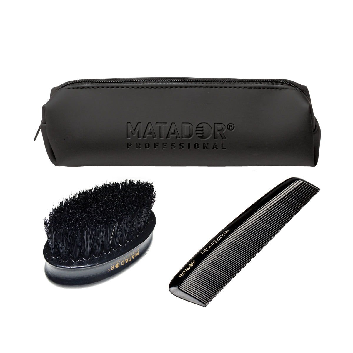 Beard brush and comb set