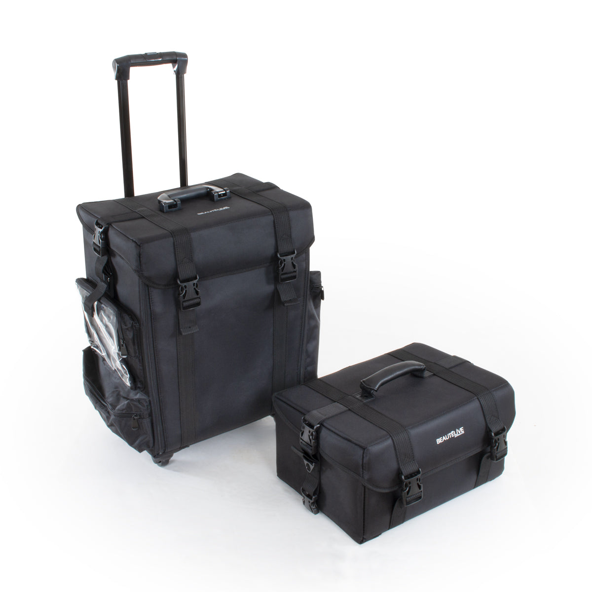 Valise professionnelle noire double compartiment 4 roues BERLIN
