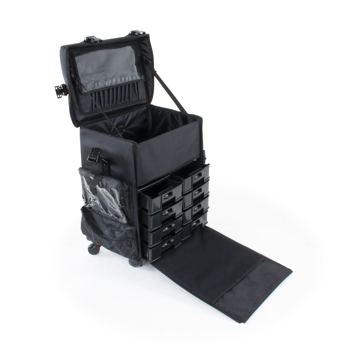 Valise professionnelle noire double compartiment 4 roues BERLIN